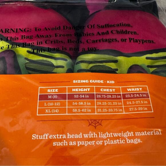 Target Hyde & EEK Stuffed Two Headed Skeleton Stuffed Kids Costume - Picture 3 of 3